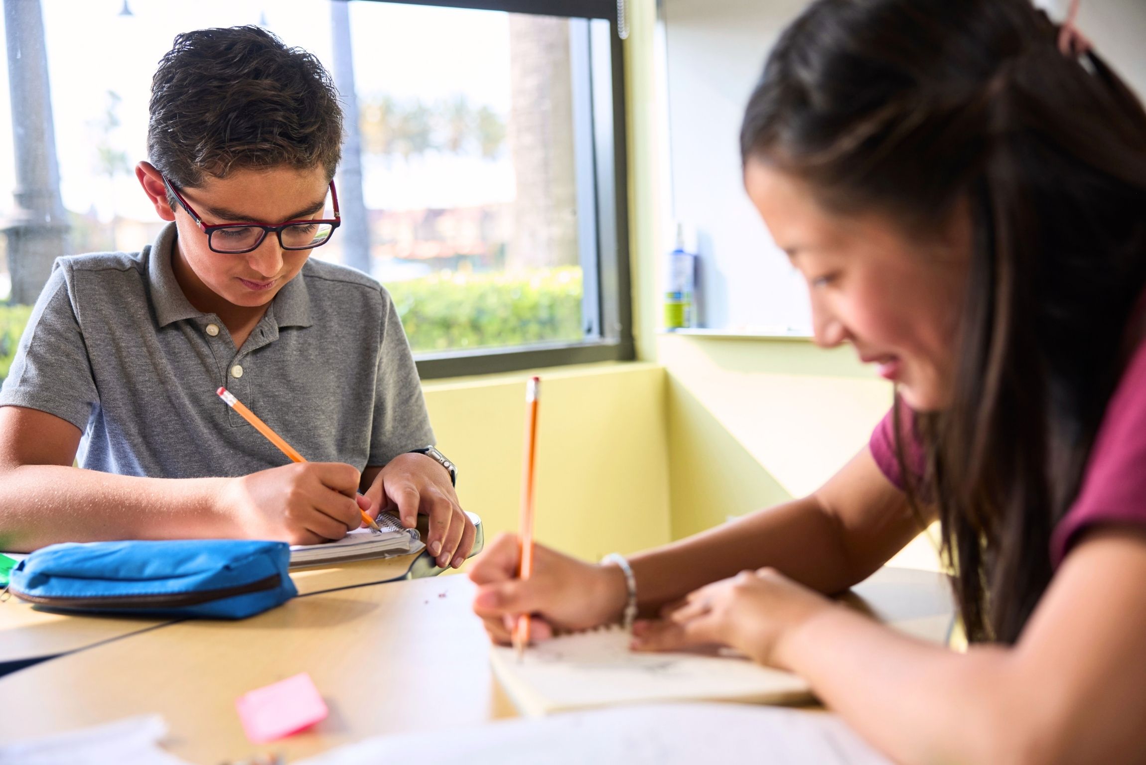 students at desks